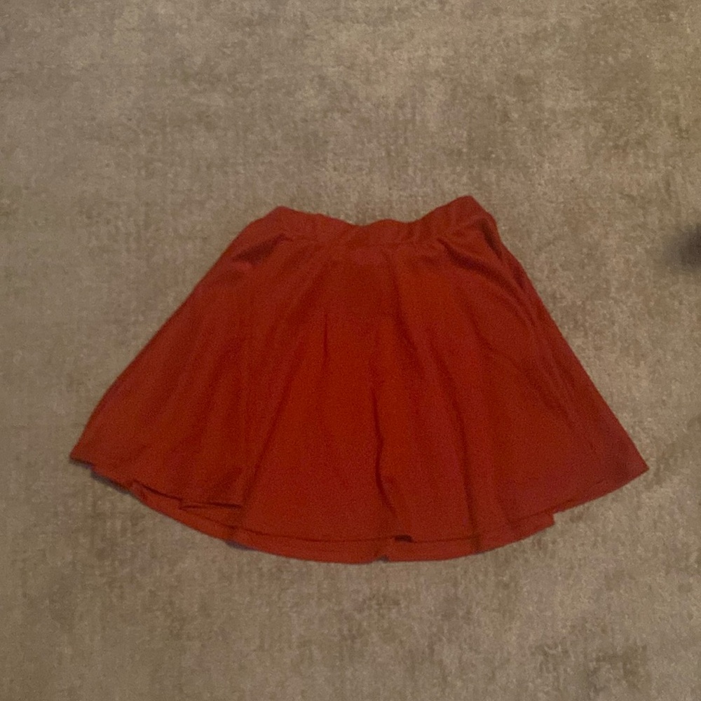 Red Circle Skater Skirt